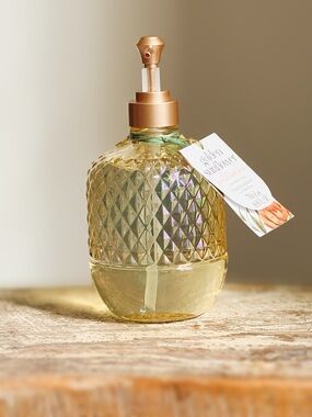 NEW Asquith & Somerset Golden Sunflower Hand Wash / Soap Glass Bottle 16.9 OZ